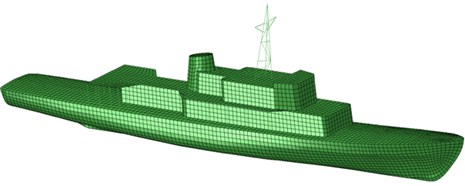 The structure of hull geometry of the minehunter 206FM type