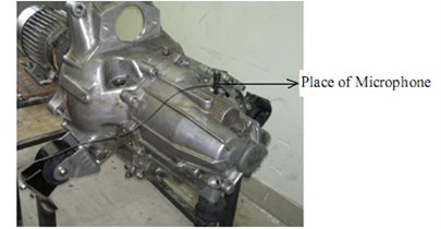 The positioning of the acoustic sensor