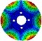 The natural modes and frequencies of constrained pin and disc