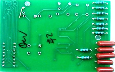 a) Front of the extension sensor board, b) back of the extension sensor board