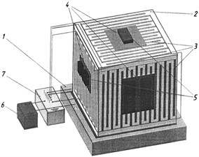 Picture of experimental equipment а) and scheme of electrostatic fixing device b)