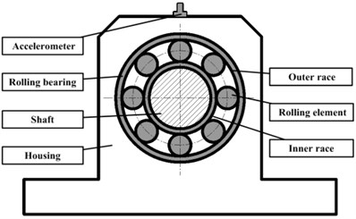 Typical structure of a rolling bearing