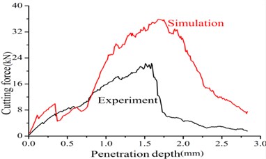 Results of experiment and simulation