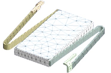 3-D model of the meshed movable part
