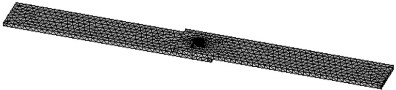 Original element mesh of the single lap encastre clinched joint