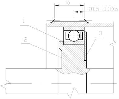 Cam generator: 1 – elastic bearing, 2 – wave generator cam, 3 – washer