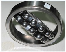 Ball bearing with: a) outer race defect, b) inner race defect, c) ball fault