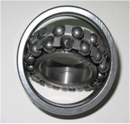 Ball bearing with: a) outer race defect, b) inner race defect, c) ball fault