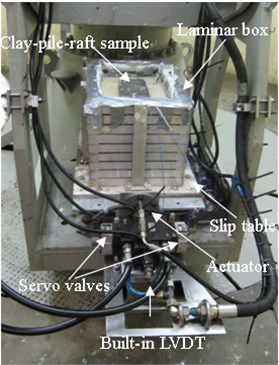 Laminar box-shaker assembly on centrifuge arm