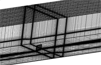 Structured mesh of vortex generator
