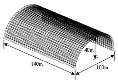 The double-layer cylindrical latticed shell