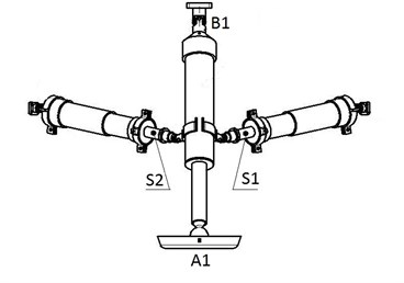 Arrangement of test point for landing buffer mechanism