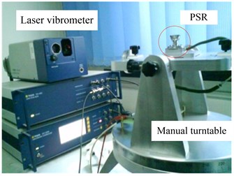 Vibration mode measurement of actual PSR