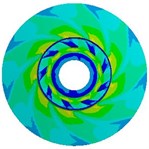 Stress distribution for impellers with different thicknesses
