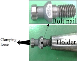 Holder and bolt nail