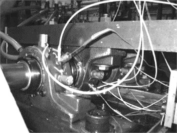 Bearing test rig sensor placement illustration