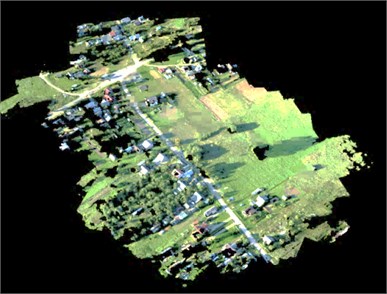 Identified matching point cloud and optimized camera position