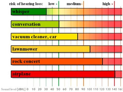 The influence of sound level on the risk of losing hearing by human