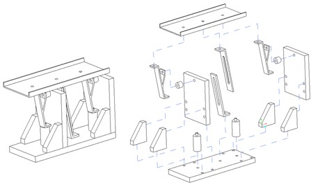 Assembly drawing with exploded view
