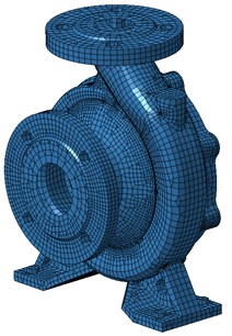Acoustic mesh of the volute