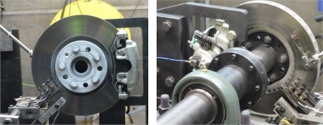 Measurements in brake judder experiment
