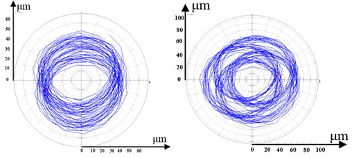 Rotor’s orbit in vibration area