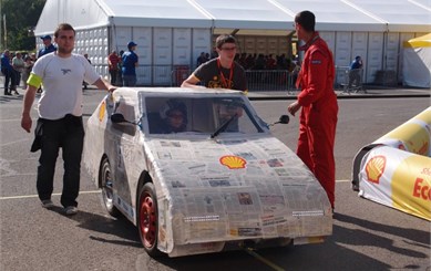 Racing vehicle prepared for Shell Eco-marathon [7]