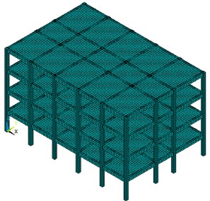 Finite element model of the frame structure