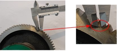 The fault gears used in this study