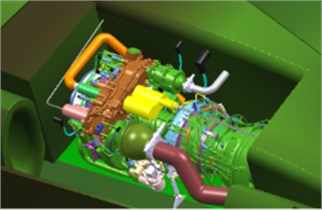 3D model of engine system