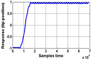 Sampled output signal, tip displacement