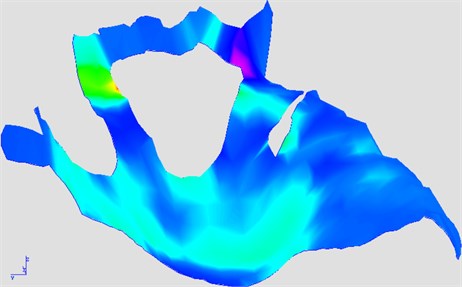 Distribution of maximum (main) bending moments