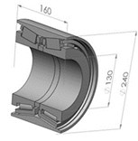 The structure model of High-speed rail bearing