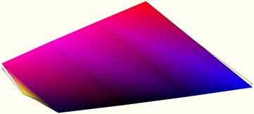 First three mode shapes of composite wing structure
