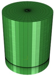 The 3D FEM mesh used for the numerical simulation of the problem