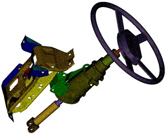 Finite element model of the steering system