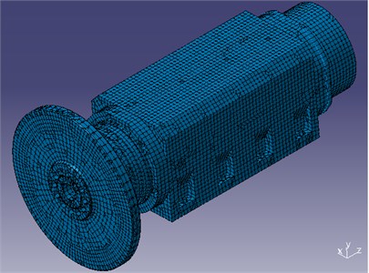 Finite element model of the spindle system