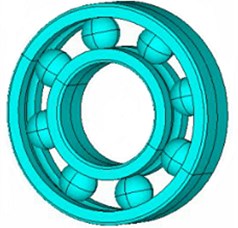 The finite element model of the bearing