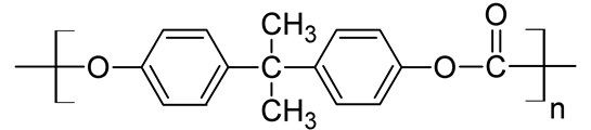 Chemical formula of polycarbonate