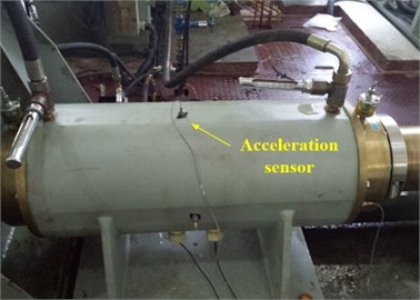 The shaft experimental platform and the acceleration sensor