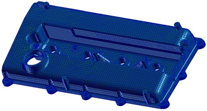 The finite element model of the  cylinder head cover