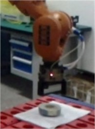 The grasping process of robot manipulator
