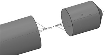 The finite element model  of simplified connection
