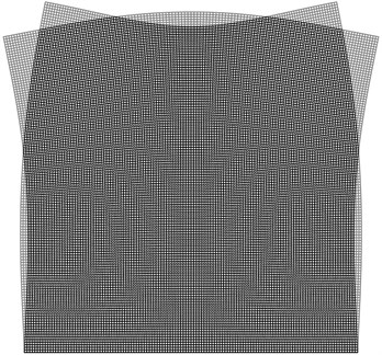 Superimposed stroboscopic geometric moiré image for the fourth eigenmode