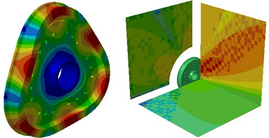 Modal shape and radiation sound field of the standard wheel