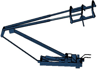 Boundary element model of the pantograph