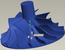 FEM model of compressor impeller