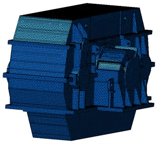 The structure finite element model of marine gearbox