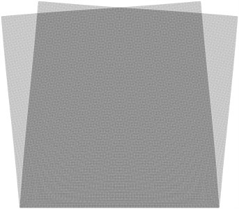 Superimposed stroboscopic geometric  moiré image when the gap width is i= 1