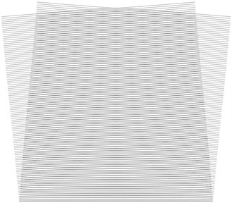 Stroboscopic geometric moiré images when the gap width is i= 2